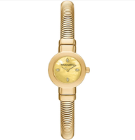 50 pièces MAROSERTO Montre pour femme avec logo personnalisé, petite montre élégante en acier inoxydable à quartz avec bracelet unique