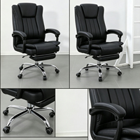 Chaise de bureau de luxe très vendue avec dossier flexible, design moderne, intérieur en cuir et fonctions de chaise d'ordinateur