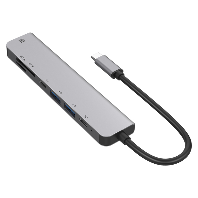 7 in 1 USB C Docking Station Hub OTG Adapter Splitter USB Typc C Hub Multiport Adapter with Hdtv USB SDCard Reader OTN-UC902