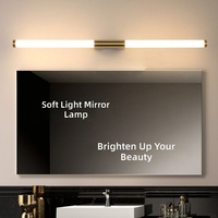 Applique murale LED moderne 12W pour lavabo, en aluminium CNC, à commande tactile, portée d'actionnement 15~25cm, pour salle de bain et toilettes