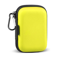 Mini coque rigide EVA étui de transport résistant à l'eau petite pochette organisateur fermeture éclair pour Gadgets électroniques écouteurs antichoc