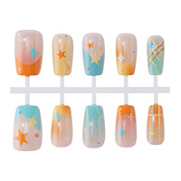 Ongles artificiels longs en forme d'amande, prêts à poser, avec pointes françaises en gel X, ongles préfabriqués, pointes à couverture complète, ongles français