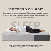 Matelas à ressorts ensachés respirant et durable, coussin en latex écologique, 22 cm d'épaisseur, design contemporain pour chambre à coucher et mobilier de maison