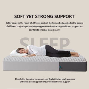 Colchón de Muelles Ensacados Transpirable y Duradero con Cojín de Látex Ecológico de 22 cm de Grosor, Diseño Contemporáneo para Dormitorio y <span class=keywords><strong>Mobiliario</strong></span> del <span class=keywords><strong>Hogar</strong></span> - Product Image 5