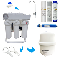 Purificateur d'eau potable à osmose inverse à 6 étages en plastique électrique 75 GPD, filtre UV, utilisation domestique et hôtelière, auto-nettoyant intelligent