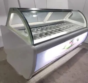 Economic Type Ice Cream Gelato Showcase Display Freezer With 24 Pans