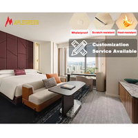 Ensemble de chambre d'hôtel moderne en bois massif, design personnalisé, luxe, appartement 5 étoiles, package chambre d'hôtes