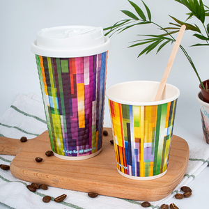 Gobelet à café biodégradable en bagasse de canne à sucre à paroi simple, compostable, avec revêtement PLA, pour boissons chaudes, jetable, marque <span class=keywords><strong>Timeco</strong></span>, MOQ - Product Image 1