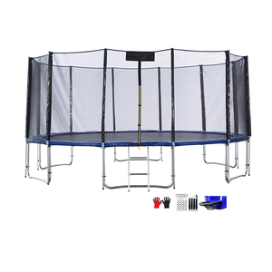 Trampoline robuste Zoshine <span class=keywords><strong>pour</strong></span> adultes et enfants, 6-18 pieds, <span class=keywords><strong>lit</strong></span> <span class=keywords><strong>de</strong></span> saut récréatif d'extérieur avec filet <span class=keywords><strong>de</strong></span> sécurité - Product Image 1