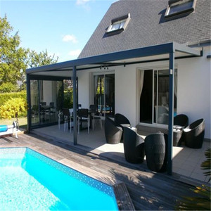 Topwindow de Patio de Aluminio de persiana de Aluminio Material de Aluminio <span class=keywords><strong>4X3</strong></span> moderno <span class=keywords><strong>techo</strong></span> retráctil <span class=keywords><strong>Pergola</strong></span> - Product Image 3