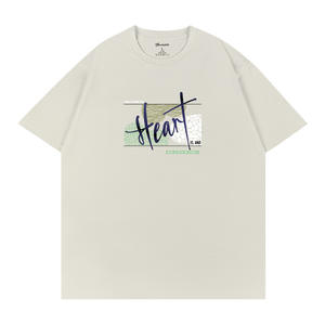 T-shirt unisexe en jersey 100 % coton, coupe classique, respirant, avec motif lettres sérigraphié, haut décontracté d'été Q212 - Product Image 2