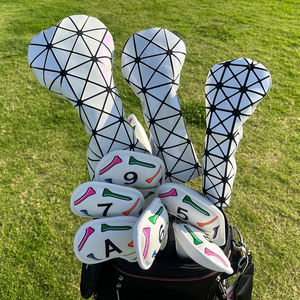 Housse de tête de club de golf personnalisée en cuir PU pour Driver/3 Wood/Hybride - Product Image 4