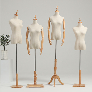 Hot Sell <strong>Clothes</strong> Store <strong>Prop</strong> Female Dress Dummy Garment Window Display Stand Plastic Mannequins Women Linen Cloth Up-Body - Product Image 6