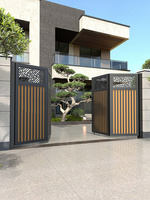 Portes automatiques en aluminium, portes pliantes rétractables pour villa, portes électriques automatiques pliantes en aluminium, portes de jardin, portes de cour, portes roulantes