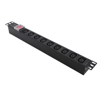 Tira de alimentación de montaje en estante, 1u, 1.5u, pdu, IEC c13, 10A, 9 vías, buen precio