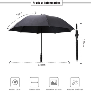 Parapluie de golf 58/60/64 pouces, ouverture automatique, parapluie de golf extra large, parapluie double couche surdimensionné pour hommes et femmes - Product Image 5