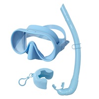 Masque de plongée pliable en silicone liquide 3 pièces pour adultes en stock