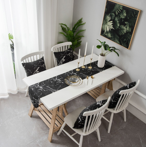 Runner da tavola con decorazioni natalizie per eventi per feste in casa in lino di cotone con Design stampato personalizzato - Product Image 6