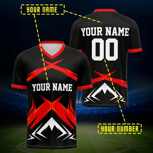 Tenue d'entraînement de football personnalisée, séchage rapide, respirante, polyester, sublimation 3D, broderie, nom de l'équipe, numéro, drapeau du pays, maillot de club - Product Image 3