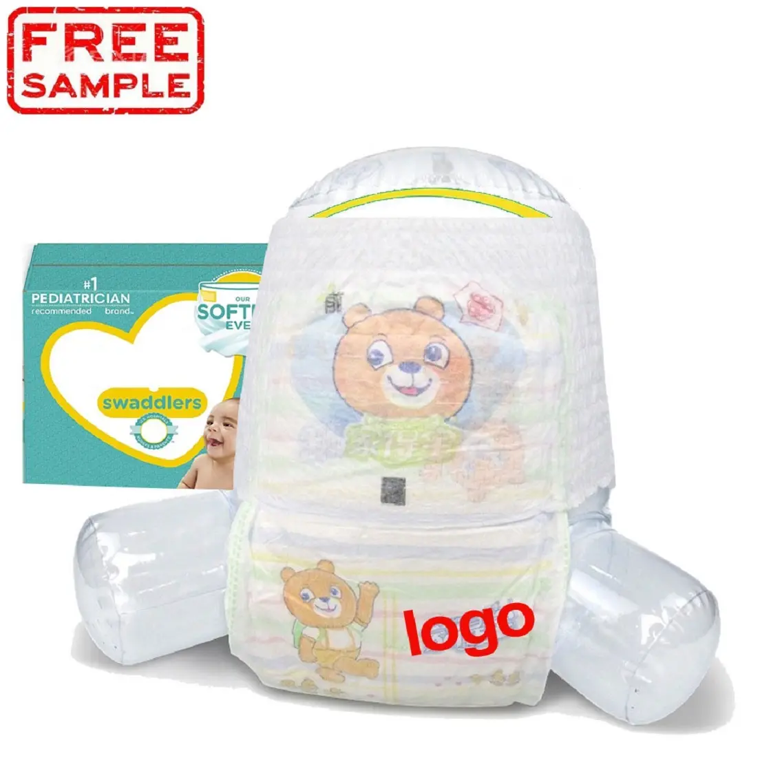 New design high quality A grade baby diapers pull up diaper Baby nappy Rejected second grade b baby diaper supplier nappies