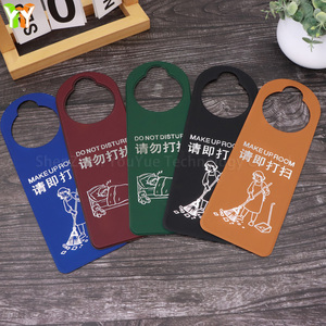 YY Do Not Disturb <strong>Door</strong> Hanger PU Leather <strong>Door</strong> <strong>Knob</strong> Hanger Home Hotel Reusable <strong>Door</strong> Hangers Do-Not-Disturb Signs for Hotels - Product Image 3