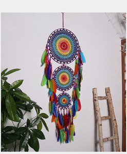 Nouveau filet <span class=keywords><strong>attrape</strong></span>-rêves en forme de <span class=keywords><strong>cercle</strong></span> concentrique, décoration de mariage, pendentif <span class=keywords><strong>attrape</strong></span>-rêves - Product Image 1