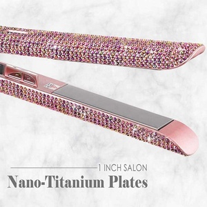 جديد الأزياء الملكي المهنية الكريستال الذهب بلينغ الماس جهاز فرد للشعر من السيراميك - Product Image 4
