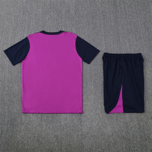 Uniformes de Fútbol de Verano, Conjunto de Entrenamiento de Manga Corta, Jersey 25/26 Barcelona, Transpirable, Poliéster, Secado Rápido, Cuello Redondo, Unisex - Product Image 4
