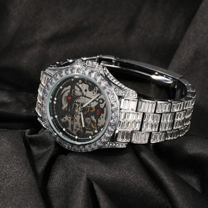 Nuovi Orologi Meccanici di Lusso 2024 per Uomo, Completamente Tempestati di Diamanti, Impermeabili, <span class=keywords><strong>Quadrati</strong></span> e Rotondi - Product Image 2