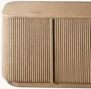Meuble TV de salon en bois massif de style américain, armoire à chaussures, buffet, pour villa et hôtel - Product Image 5