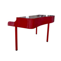 Support de coque de piano d'orgue électronique portable léger en aluminium détachable de peinture nacrée rouge brillant