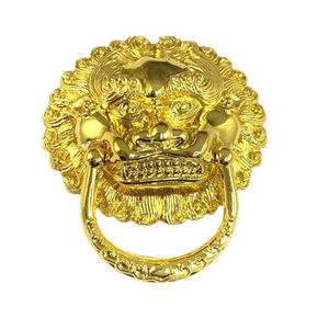 Poignée de porte en forme de tête de lion, 78 mm, plastique, nouveau style chinois, couleur or - Product Image 2