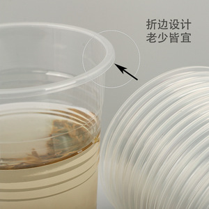 Vasos Desechables de Plástico Transparente con Tapa, Apilables, Cilíndricos, para Fiestas, Material PP, Estilo Simple, 100 Unidades o Más - Product Image 2