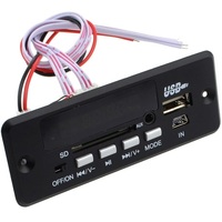 Placa decodificadora MP3 USB, módulo de grabación estéreo para coche, 12V, 7 ~ 12V, inalámbrico, USB, TF, AUX, Radio FM, amplificador, pantalla Digital remota