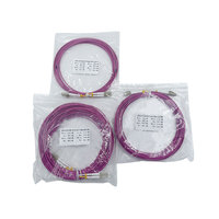 Kabel Patch Fiber Optik Multimode Duplex Gtech LC-LC Grosir Pabrik OM4 50/125um Erika Violet 10G 40G 100G 5G Jaringan LSZH 5