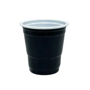 2 oz disposable jello shot mini cups colored outer side and white inner side double-layer plastic shot glasses small cups