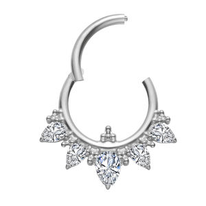 G23 titanio clicker <span class=keywords><strong>anello</strong></span> del naso 18K placcato fabbrica all'ingrosso orecchino daith elica a cerniera segmento <span class=keywords><strong>anello</strong></span> gioielli <span class=keywords><strong>per</strong></span> gli uomini e le donne - Product Image 2