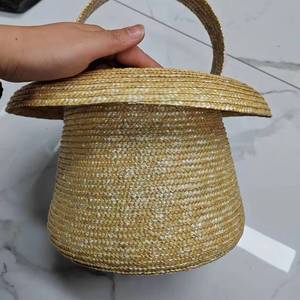 Nhà Máy Handmade Tùy Chỉnh Dây Đeo Cỏ Tự Nhiên <span class=keywords><strong>Hat</strong></span> Mặt Trời Dễ Thương Hộp Rơm <span class=keywords><strong>Hat</strong></span> Với Lớp Lót - Product Image 3