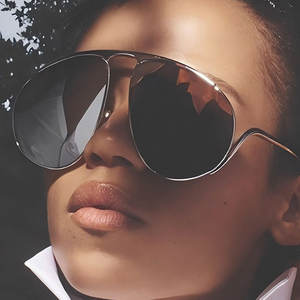 Kacamata hitam mata kucing Fashion 2025 kacamata mengemudi <span class=keywords><strong>Pilot</strong></span> wanita kacamata Eropa & Amerika kualitas tinggi bingkai Oval logam kacamata desainer pria - Product Image 4