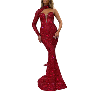Robe de <span class=keywords><strong>soirée</strong></span> longue sirène à sequins, design 2024, pour hôte de banquet d'automne - Product Image 4