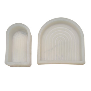 Moule à bougie en forme d'arche géométrique arc-en-ciel HY, lignes simples, <span class=keywords><strong>moules</strong></span> en plâtre, résine époxy - Product Image 4