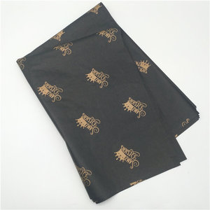 Custom Cheap Printed Brand Name 17gsm Black Organic Tissue Gift Shoes <b>Wrapping</b> <b>Paper</b> - Product Image 5