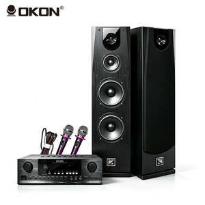 OKON OK-2850 High End Tower <b>Speaker</b> Home System Professional KTV Dual 8-inch Wooden Subwoofer Stereo OK-2850 Surround Sound Deli - Product Image 1