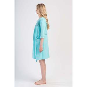 Ensemble de vêtements de nuit pour femmes enceintes : Tunique à double plis à manches courtes et robe à manches 3/4 avec poches - Product Image 3