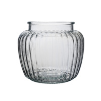 Pot à bonbons et biscuits en verre côtelé transparent, rangement de cuisine, décoration de mariage et de fête, sans BPA, écologique, préservation de la fraîcheur