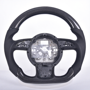 Volant en Fiber de carbone à bas <span class=keywords><strong>prix</strong></span> en Stock pour <span class=keywords><strong>Audi</strong></span> Q5 A3 R8 A6 C7 A5 A4 B8 <span class=keywords><strong>RS3</strong></span> S3 A7 A4 B9 RS6 RS7 S4 - Product Image 1