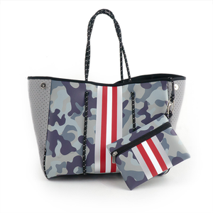 Sacs fourre-tout personnalisés pour femmes à la mode Portefeuille quotidien pour femme <span class=keywords><strong>sac</strong></span> fourre-tout de plage en néoprène perforé - Product Image 5