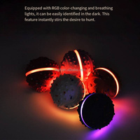 LED EVA Einfacher Interaktiver USB-Aufladbarer RGB Mehrfarbiger Leuchtender Hundeball Haustier-Spielzeug mit Automatischer Beleuchtung & Vibrationsfunktionen