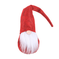 Figurine de bureau en peluche sans visage, style Père Noël nordique à barbe blanche, décoration de Noël en gros