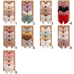 Barrettes à cheveux en tissu pour petite fille, lot de 4 pinces à cheveux pour queue de cheval, 3 ans et plus, accessoires de fête de princesse de printemps, pour enfants - Product Image 2